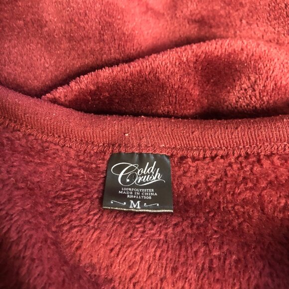 Save The Drama For Your Llama Plush Top Womens Size Medium Maroon Comfy Pullover - Picture 6 of 8